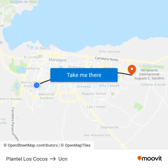 Plantel Los Cocos to Ucn map