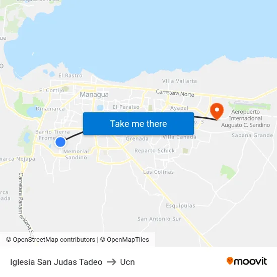 Iglesia San Judas Tadeo to Ucn map