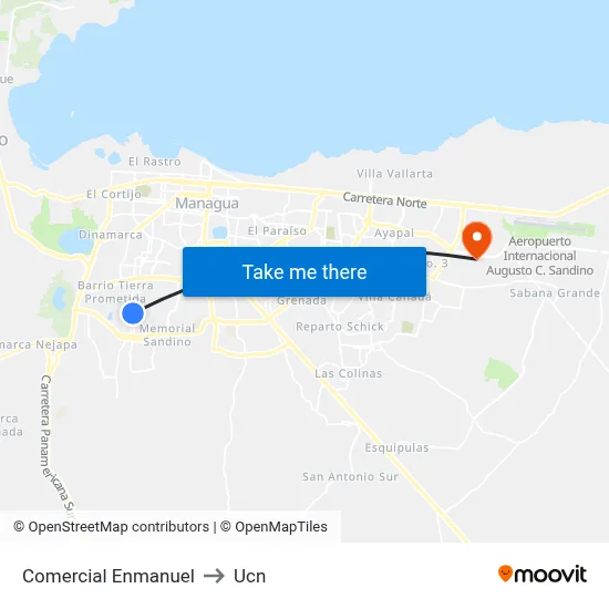 Comercial Enmanuel to Ucn map