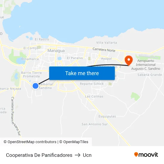 Cooperativa De Panificadores to Ucn map