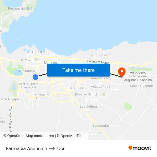 Farmacia Asunción to Ucn map