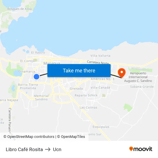 Libro Café Rosita to Ucn map