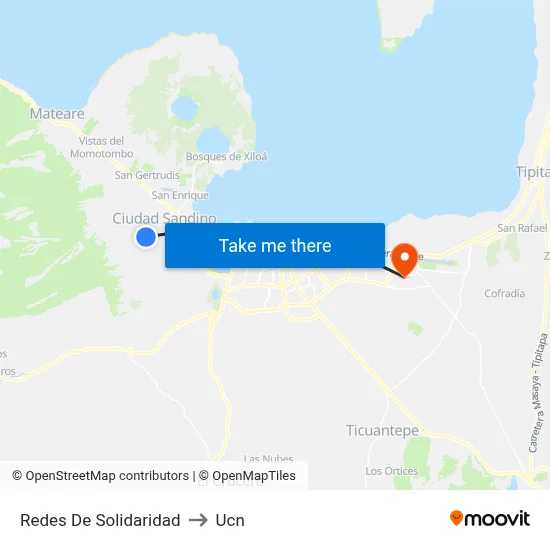 Redes De Solidaridad to Ucn map
