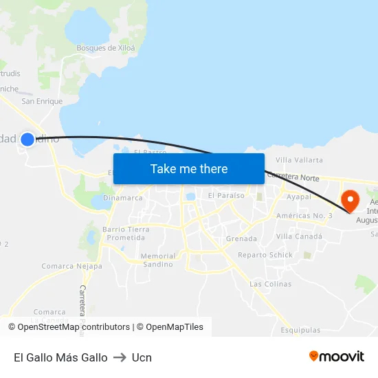 El Gallo Más Gallo to Ucn map