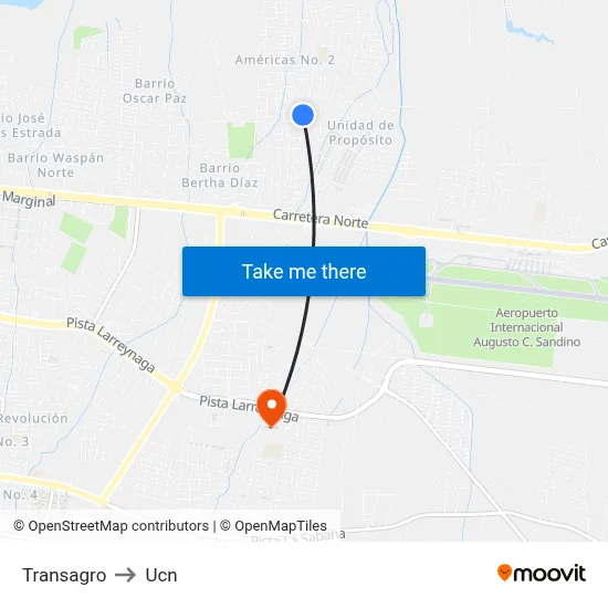 Transagro to Ucn map