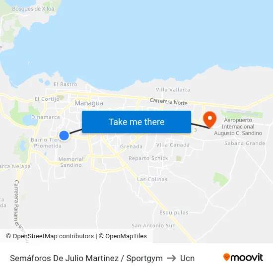 Semáforos De Julio Martinez / Sportgym to Ucn map