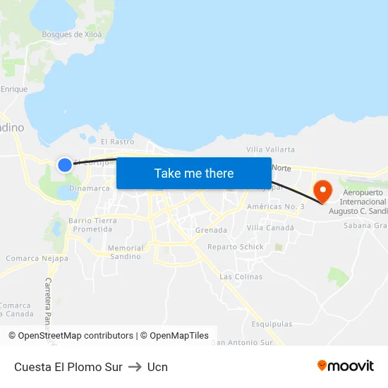 Cuesta El Plomo Sur to Ucn map