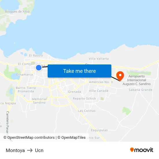 Montoya to Ucn map