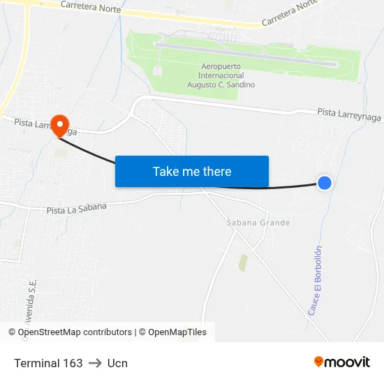 Terminal 163 to Ucn map
