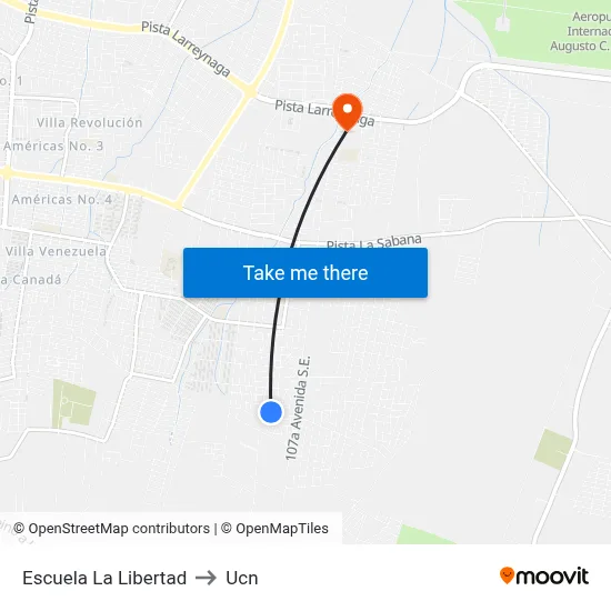 Escuela La Libertad to Ucn map
