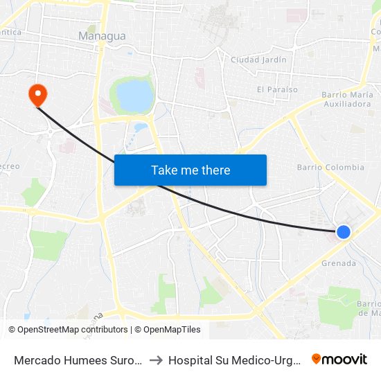 Mercado Humees Suroeste to Hospital Su Medico-Urgencia map