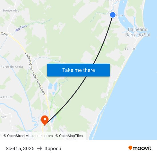 Sc-415, 3025 to Itapocu map