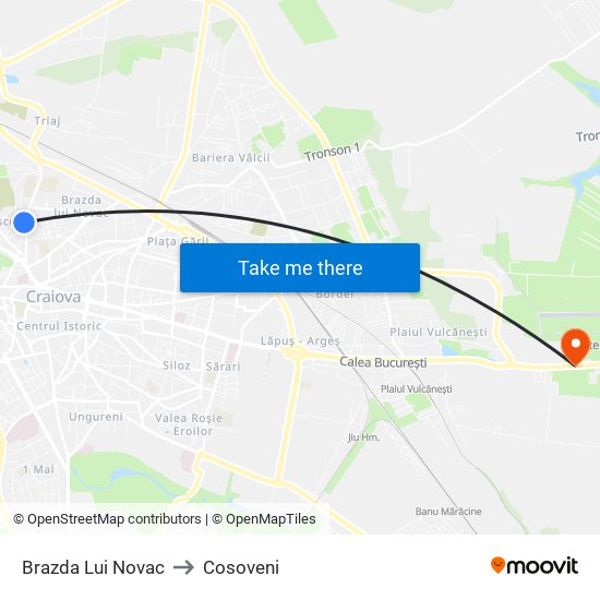 Brazda Lui Novac to Cosoveni map