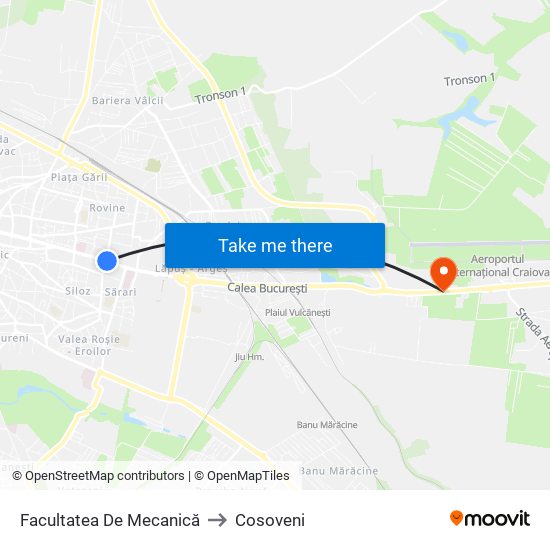 Facultatea De Mecanică to Cosoveni map