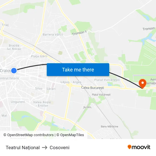 Teatrul Naţional to Cosoveni map
