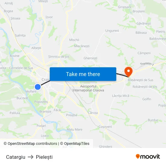 Catargiu to Pielești map