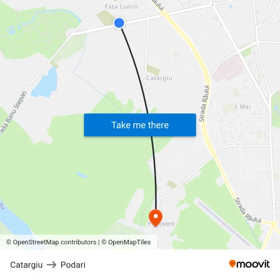 Catargiu to Podari map