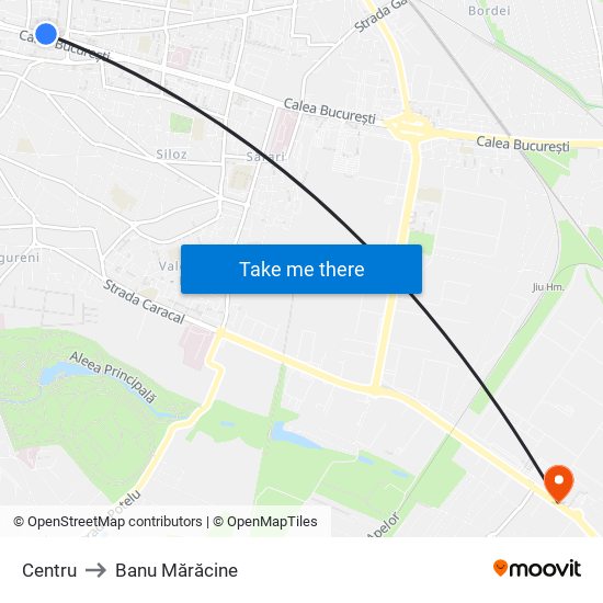 Centru to Banu Mărăcine map