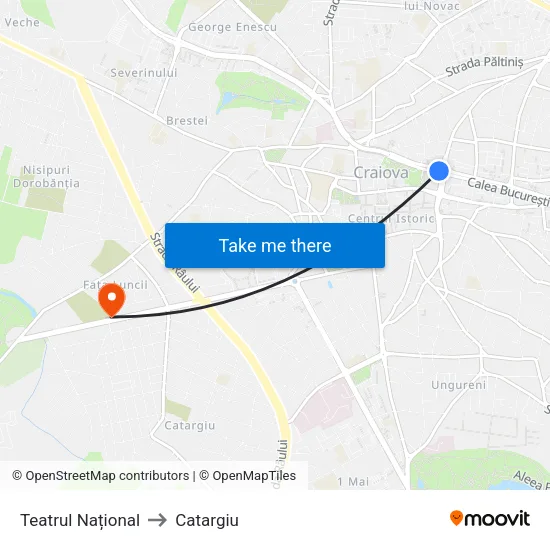 Teatrul Național to Catargiu map