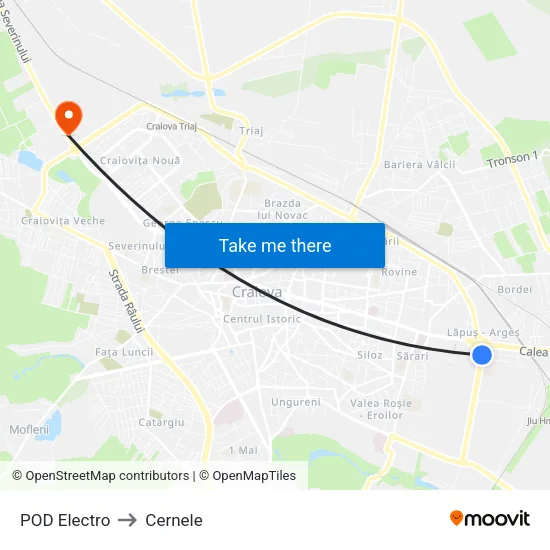 POD Electro to Cernele map
