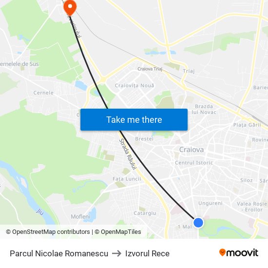 Parcul Nicolae Romanescu to Izvorul Rece map