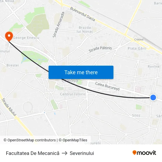 Facultatea De Mecanică to Severinului map