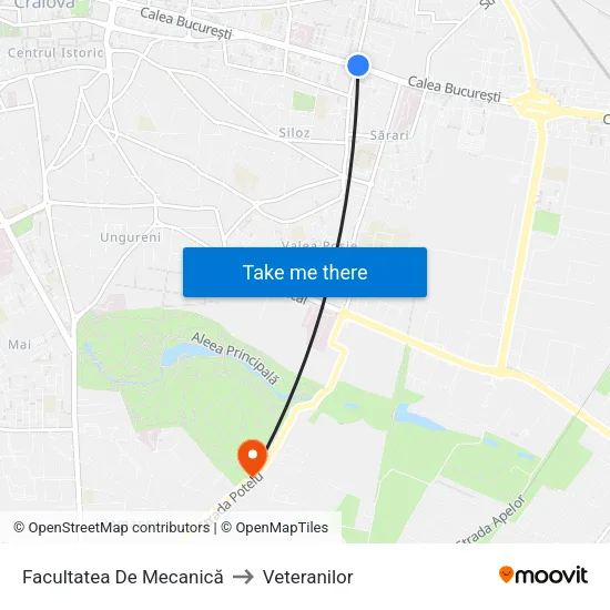 Facultatea De Mecanică to Veteranilor map