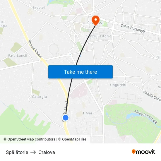 Spălătorie to Craiova map