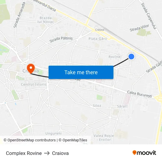 Complex Rovine to Craiova map