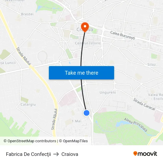 Fabrica De Confecţii to Craiova map