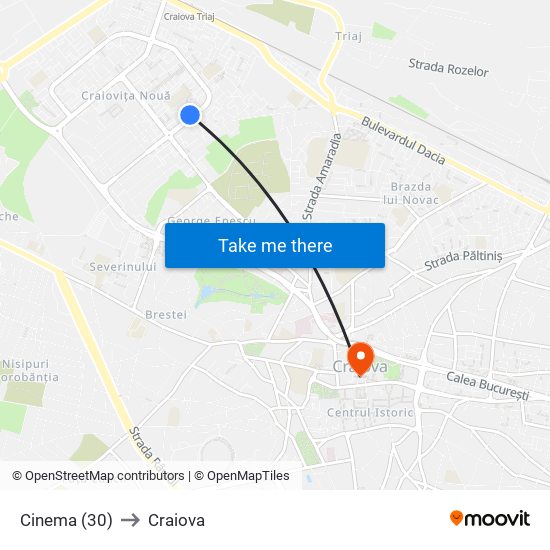 Cinema (30) to Craiova map