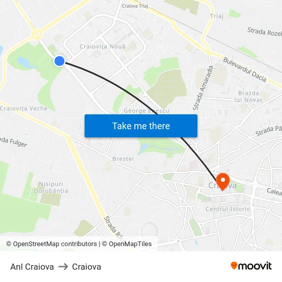 Anl Craiova to Craiova map