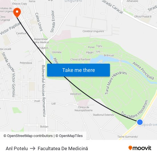 Anl Potelu to Facultatea De Medicină map