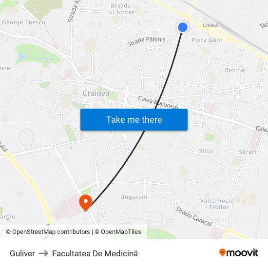 Guliver to Facultatea De Medicină map