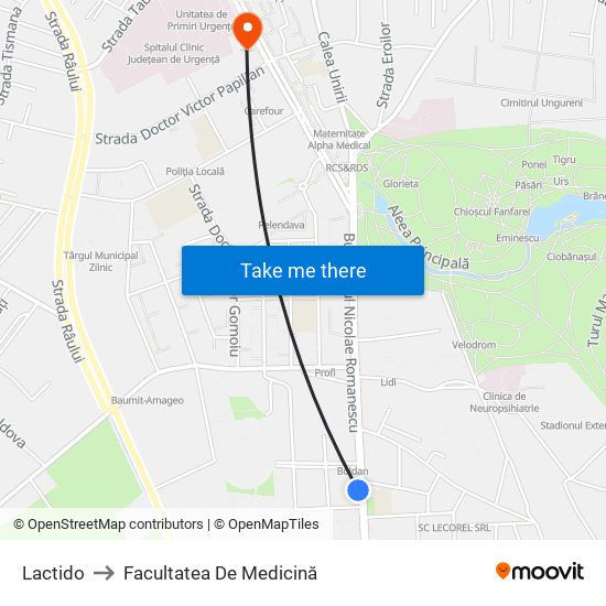 Lactido to Facultatea De Medicină map