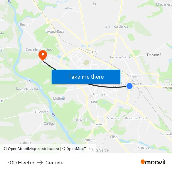 POD Electro to Cernele map