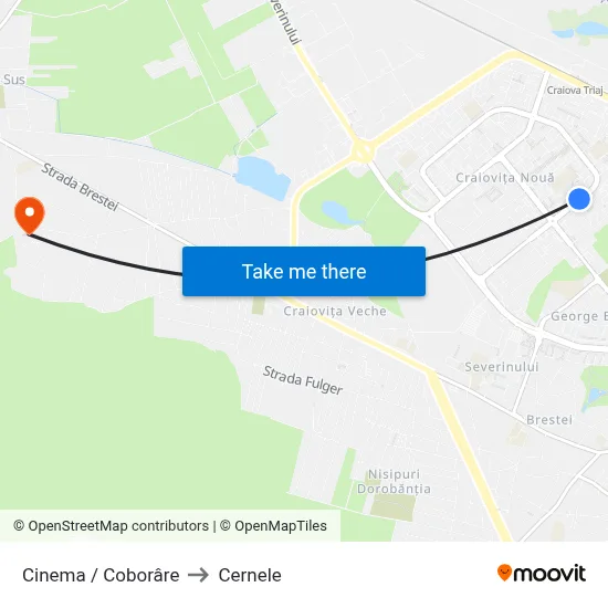 Cinema / Coborâre to Cernele map