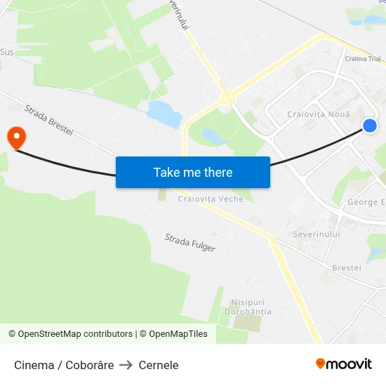 Cinema / Coborâre to Cernele map