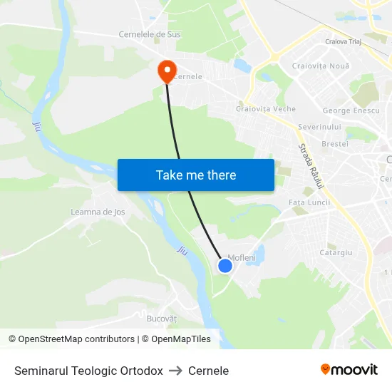Seminarul Teologic Ortodox to Cernele map