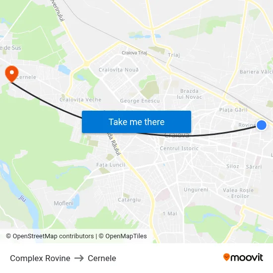 Complex Rovine to Cernele map