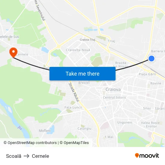 Scoală to Cernele map