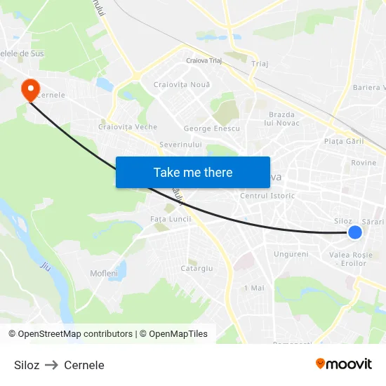 Siloz to Cernele map