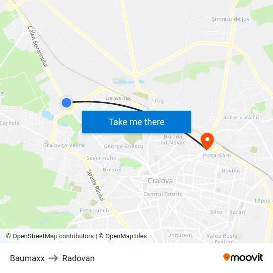 Baumaxx to Radovan map