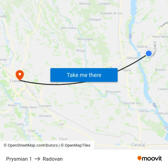 Prysmian 1 to Radovan map