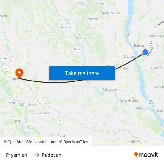 Prysmian 1 to Radovan map