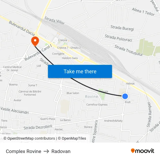 Complex Rovine to Radovan map