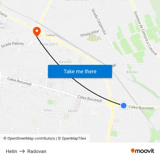 Helin to Radovan map