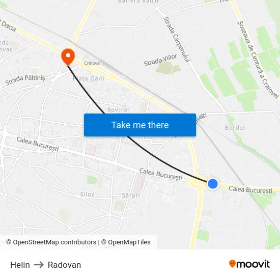 Helin to Radovan map