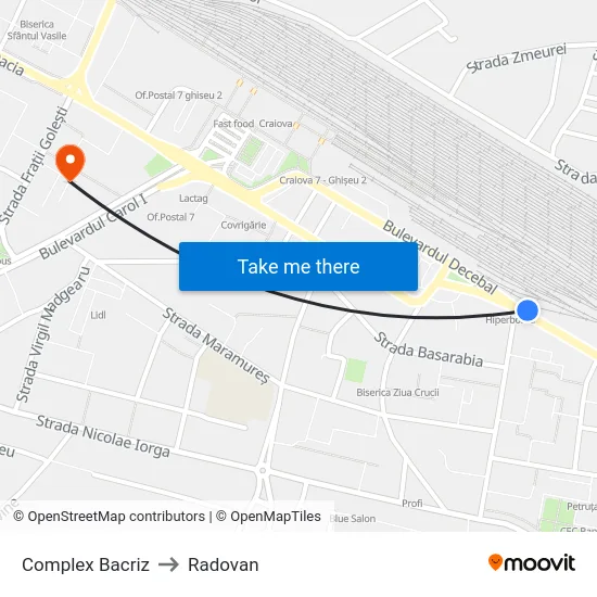 Complex Bacriz to Radovan map