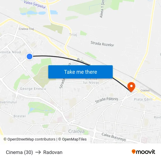 Cinema (30) to Radovan map